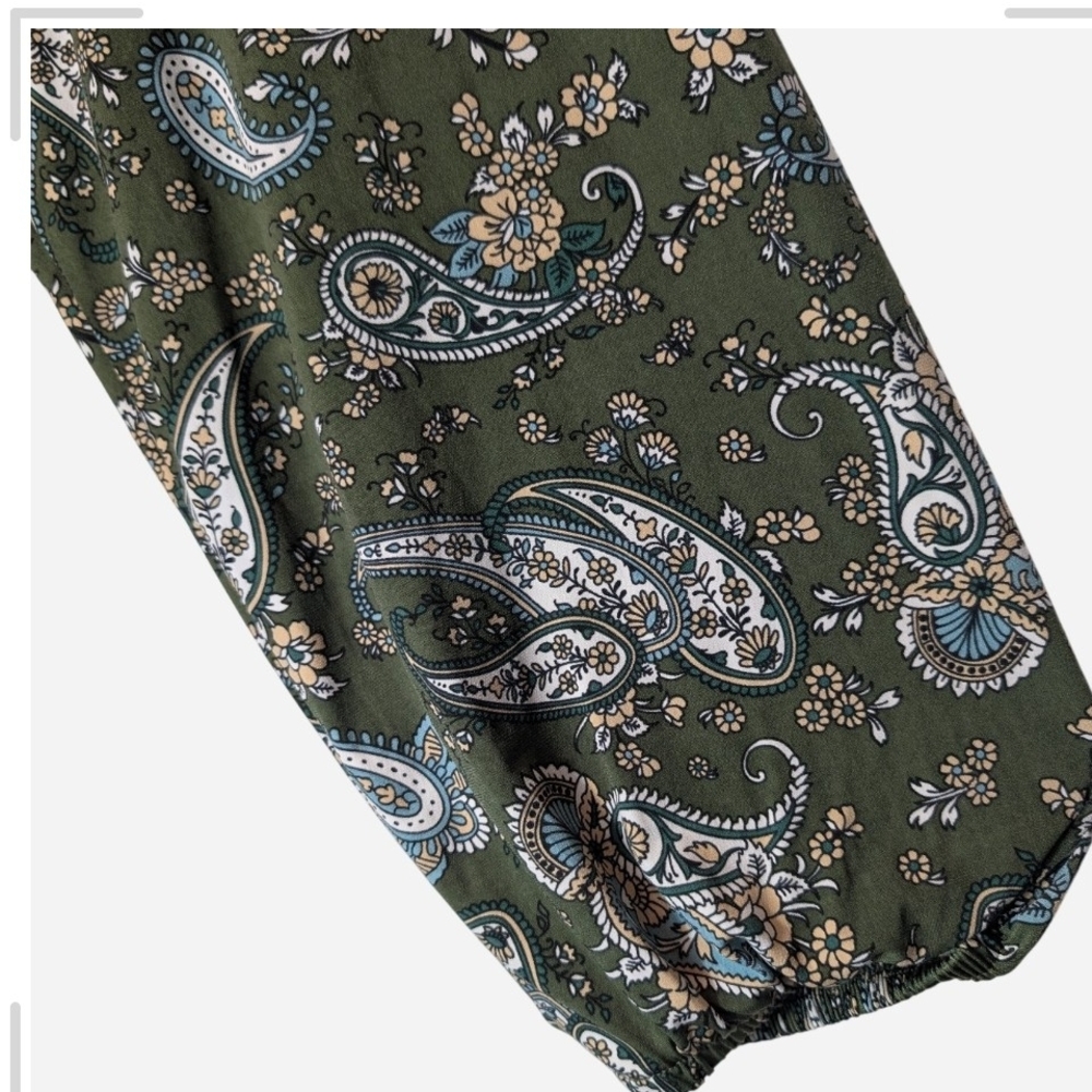 Pre-owned Lane Bryant Green Paisley Long Sleeve Dress Size 22/24 - Picture 12 of 16